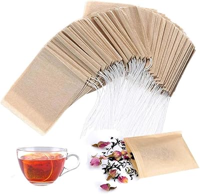 300 sachets filtre à thé jetables avec cordon de serrage, sachets de thé