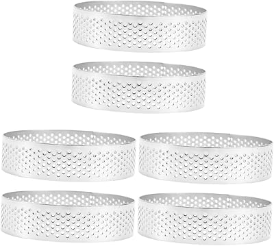 Lux shiny 6 pièces moules à gâteau antiadhésifs pour la cuisson de tartes
