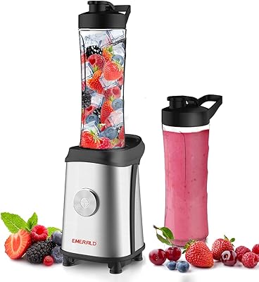 Mélangeur de smoothie emerald 350 w avec 2 bouteilles portables de 610 ml