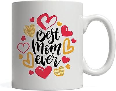 Tasse à café en céramique imprimée best mom ever-1 de 320 ml |