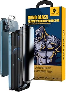 Protecteur d'écran en verre trempé ramson 4-en-1 nano privacy avec protecteur d'objectif