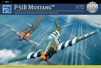 Modèle d'avion de construction en plastique p-51b mustang arma hobby à l'échelle 1/72