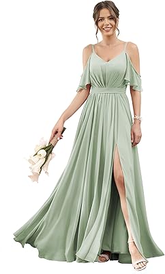 Robes de demoiselle d'honneur à épaules dénudées pour femmes 2023 pour mariage, longue