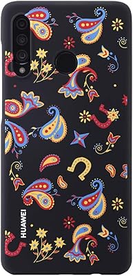 Coque en polycarbonate à motif floral pour huawei p30 lite - noir