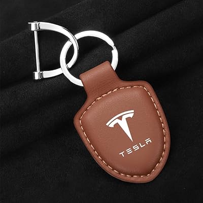 Porte-clés de voiture pour tesla modèle 3 y s x, porte-clés en cuir