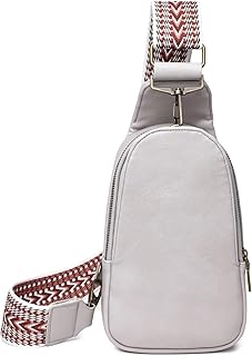 Petit sac poitrine à bandoulière en cuir pu pour femme, adapté aux voyages