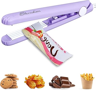 Mini outil d'emballage thermique portable pour sacs alimentaires, feuille chauffante ondulée à contrôle