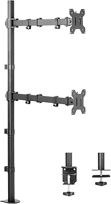 Support de bureau empilé vertical extra haut vivo avec barre de support