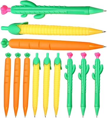 Magiclulu 12 pièces crayons mécaniques mignons carotte cactus crayons type de presse crayons