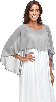 Châles et écharpes transparents pour robes de soirée, robes en mousseline de soie