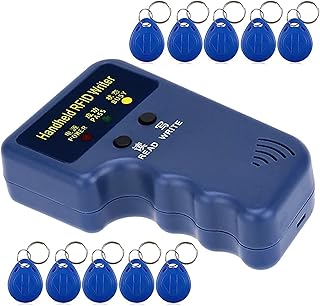Lecteur de carte 125khz, duplicateur de lecteur rfid amélioré, avec 10 porte-clés