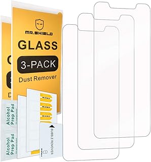 [3-pack] - protecteur d'écran mr. shield pour nokia 8.1 [verre trempé] [verre japonais