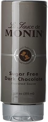 Sauce au chocolat noir sans sucre monin gourmet, flacon souple de 354 ml