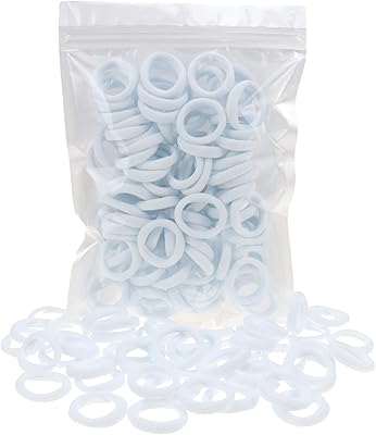 100 petits élastiques à cheveux en nylon blanc sans couture pour petites filles