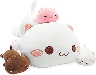 Poupée en peluche chat onswers de 19,7 pouces avec 3 poupées en peluche