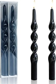 Bougies coniques en spirale faites à la main de 9,5 pouces, bougies