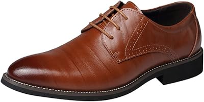 Chaussures classiques pour hommes en cuir polyuréthane, couleurs unies, bout pointu, chaussures décontractées