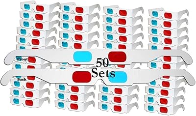 Lunettes 3d plates xian avec monture blanche et bleue de xian - 50