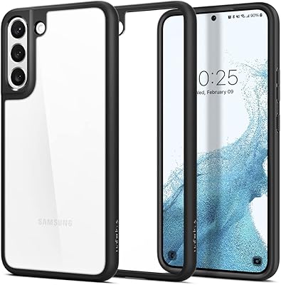 Coque spigen ultra hybrid conçue pour samsung galaxy s22 (2022) - noir mat