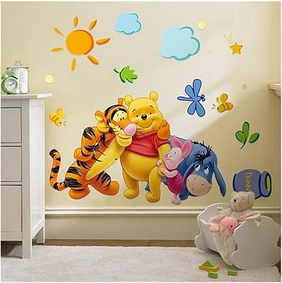 Sticker mural en vinyle jamsu royals winnie l'ourson (70 cm x 50 cm)
