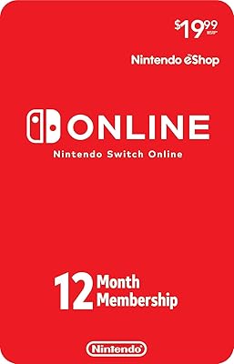 Carte sous-carte nintendo eshop switch online 12 mois (préchargeée)
