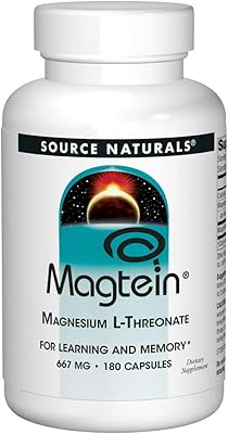 Capsules de l-thréonate de magnésium source naturals (667 mg, 180 unités)