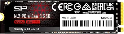 Silicon power 500 go nvme m.2 pcie gen3x4 2280 ssd