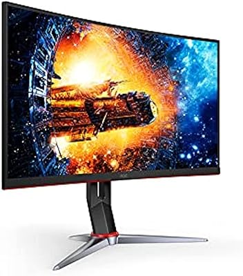 Moniteur incurvé fhd aoc c24g2 23,6 pouces 165 hz avec freesync