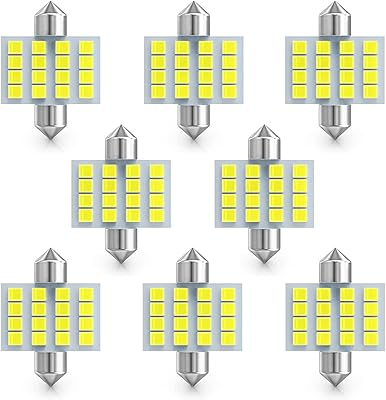 Lumière led de voiture, 8 pièces blanc super brillant double pointe 2835 31mm 16 smd led, dôme intérieur de voiture, lumières de coffre de carte. Des produits authentiques à prix réduits sur Diaytar Sénégal