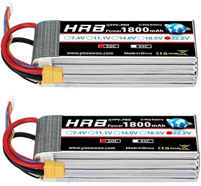 Batterie au lithium polymère de remplacement hrb 6s 22,2 v 1800 mah 50c