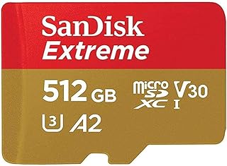 Carte micro sd sandisk extreme 512 go uhs-i u3 v30 a2 160 mo/s