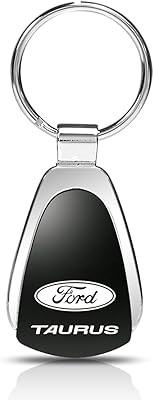 Porte-clés en métal noir en forme de larme ford taurus