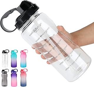 Mahmir grande bouteille d'eau de 2 litres, 64 oz sans bpa, anti-fuite