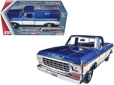 Camionnette ford f-150 motormax 1979, bleu et crème 79346ac-blcrm - modèle de véhicule