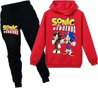 Sweat à capuche et pantalon sonic pour garçons et filles avec joli imprimé