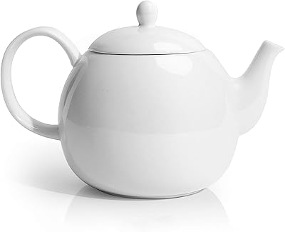 Théière en porcelaine swizz de 40 oz assez grande pour 5