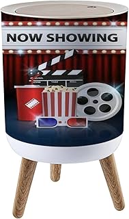 Petite poubelle avec couvercle, concept de fond de cinéma, objet de cinéma