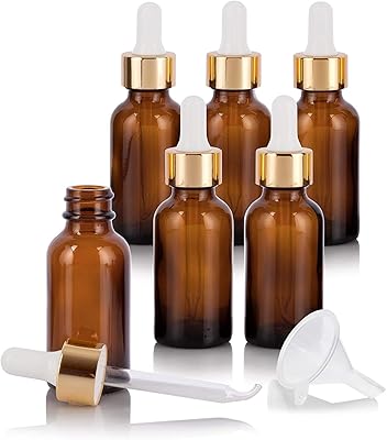 Paquet de 6 bouteilles d'huiles essentielles avec compte-gouttes en verre 30