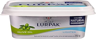 Quality foods beurre non salé lubuck plus léger, avec huile d'olive, 250 g