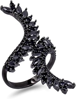 Bague de style cocktail réglable en forme de marquise moderne de 6 à