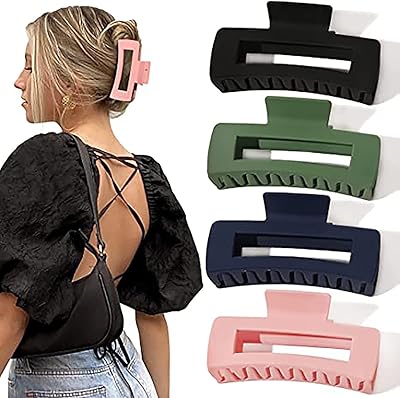 Grandes pinces à cheveux pour femmes pinces griffes épais mates femmes accessoires
