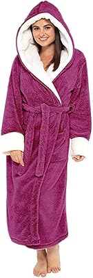 Peignoir d'hiver à capuche en peluche oka pour filles et femmes, peignoir à