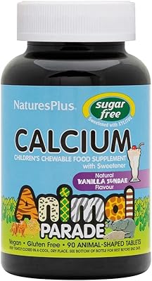 Nature's plus, source de vie, animal parade, calcium, supplément pour enfants, sans sucre