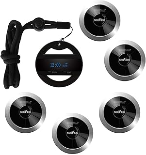 Système d'appel de restaurant jenny, bouton étanche, pack de 5 téléavertisseurs et 1