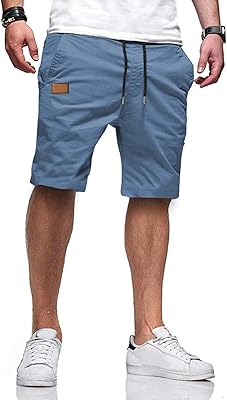 Short de sport en coton pour hommes pour tenue décontractée, short de sport