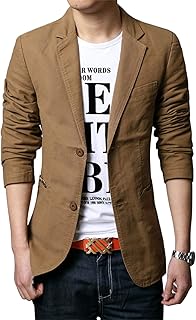 Manteau de sport en coton léger coupe ajustée à deux boutons chuiato