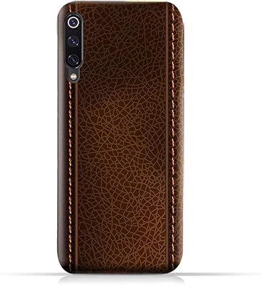 Housse de protection en silicone et tpu à motif cuir marron amc design