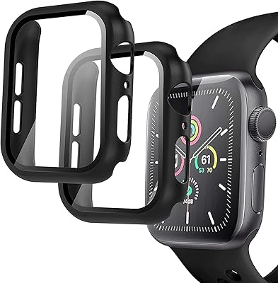 Coque compatible pour apple watch 7 45 mm lot de 2 coques rigides