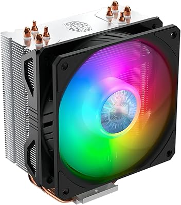 Refroidisseur d'air pour processeur cooler master hyper 212 argb avec 4 caloducs à