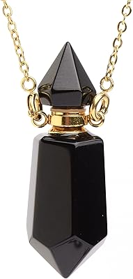 Collier de bouteille de parfum d'aromathérapie en améthyste, collier diffuseur d'huiles essentielles hexagonal